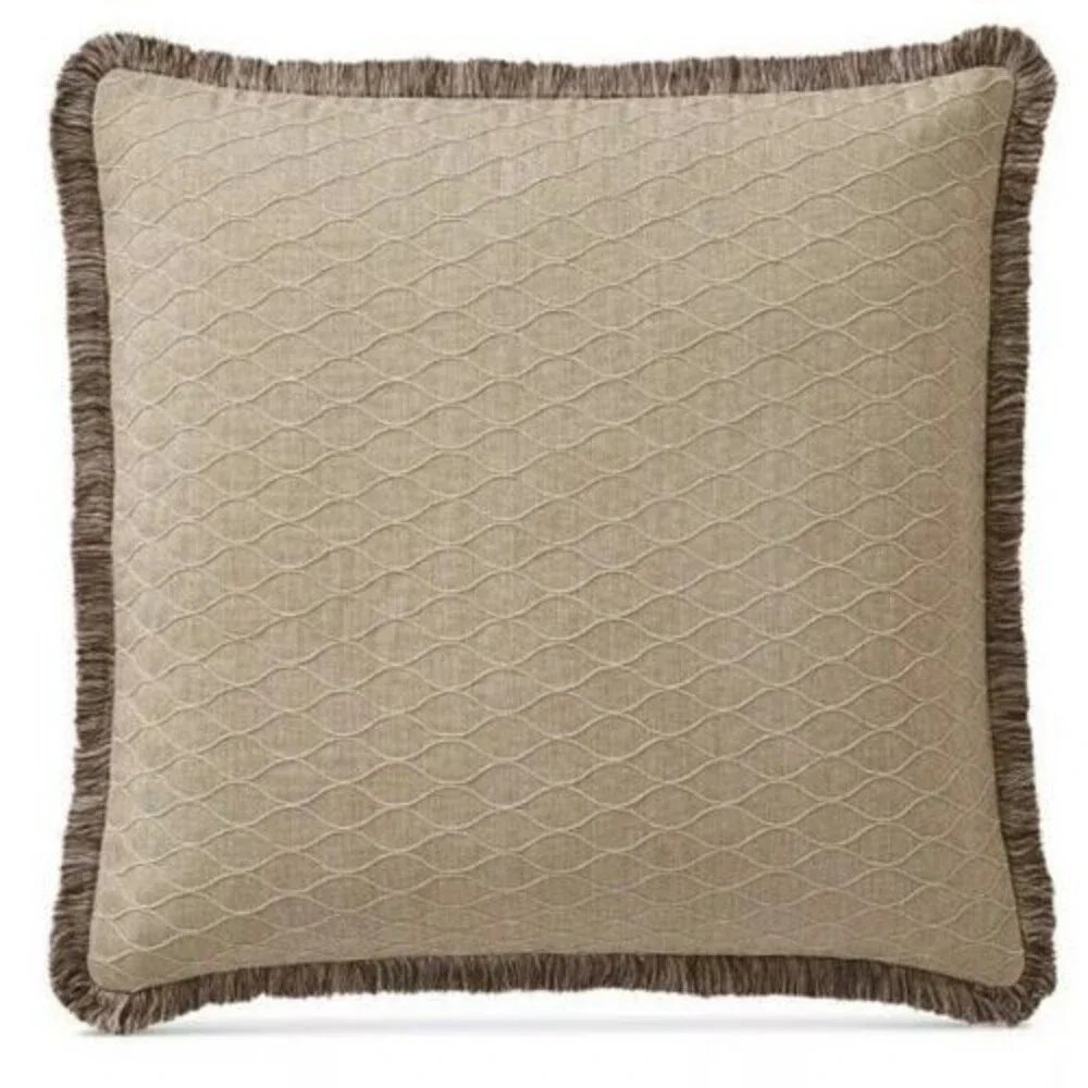 Croscill Euro Pillow Sham Camille Sand Beige 26